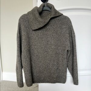 Massimo Dutti Ribbed Funnel Neck Sweater